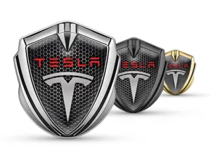Tesla Emblem Silicon Badge Max Design Sturdy Build